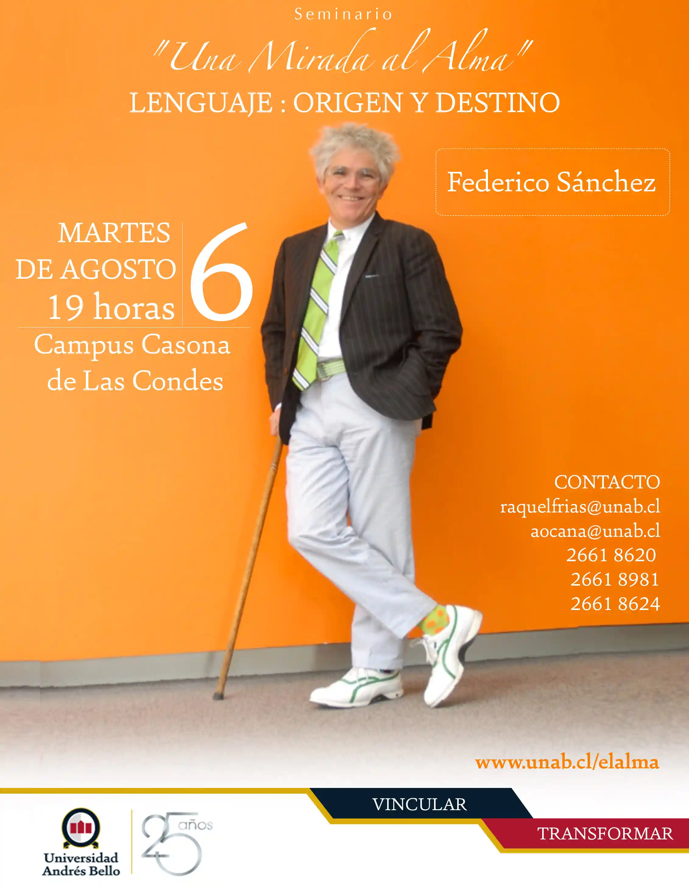 Federico Sánchez presenta la charla “Lenguaje: origen y destino”.