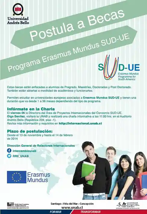 Charla Informativa becas del Programa Erasmus Mundus SUD-UE