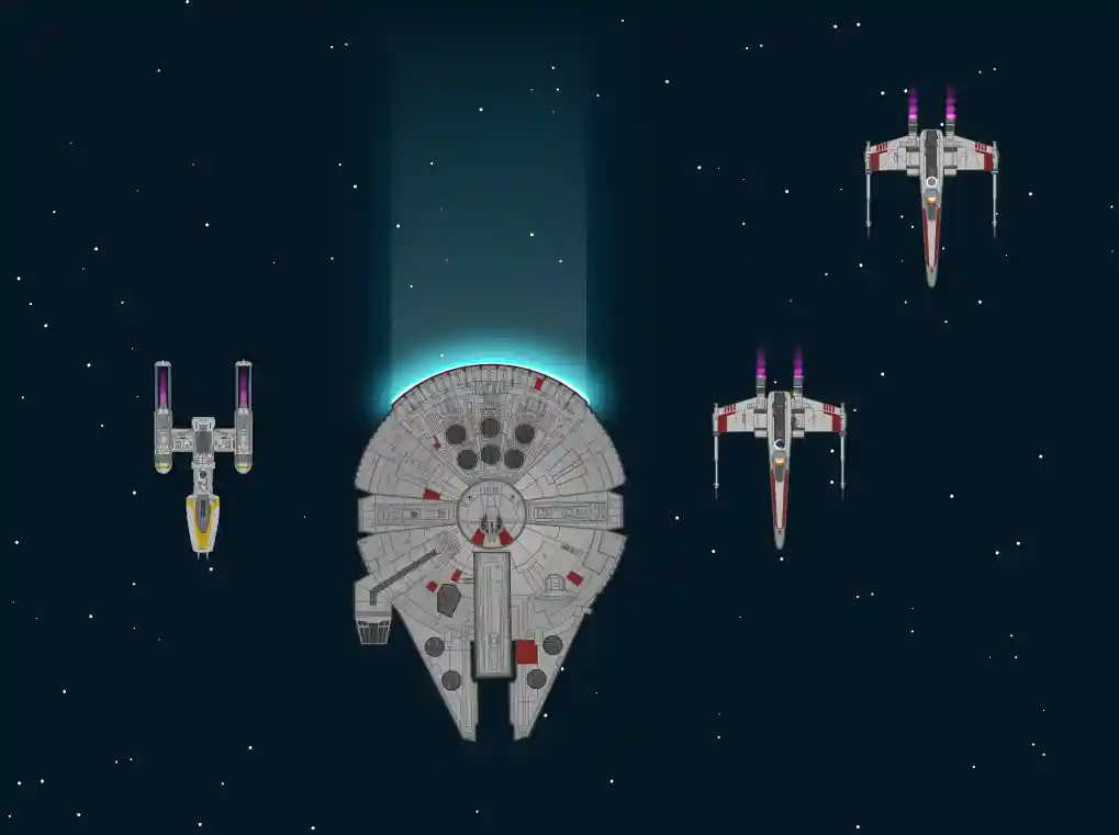 Star Wars Episodio 4 contada en una infografía de 123 metros