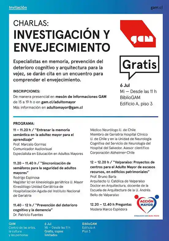 Charla Investigación y Envejecimiento
