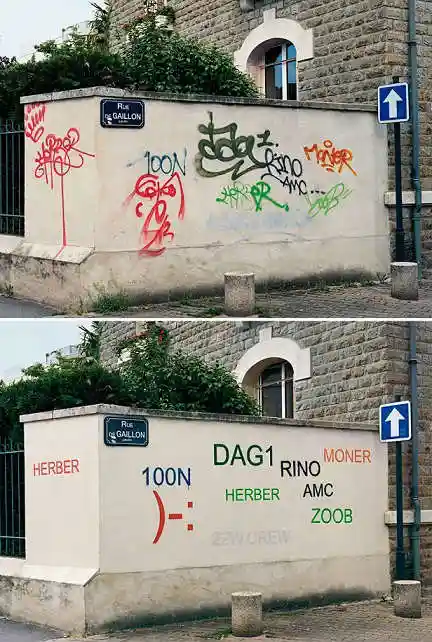 Mathieu Tremblin, el artista que se dedica a traducir los grafitis