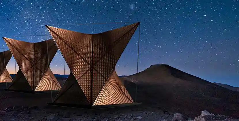 Diseñador chileno crea atrapanieblas tridimensional para enfrentar la escasez de agua