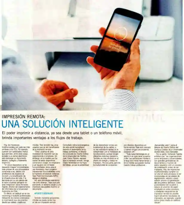 El Mercurio | Impresión remota: una solución inteligente
